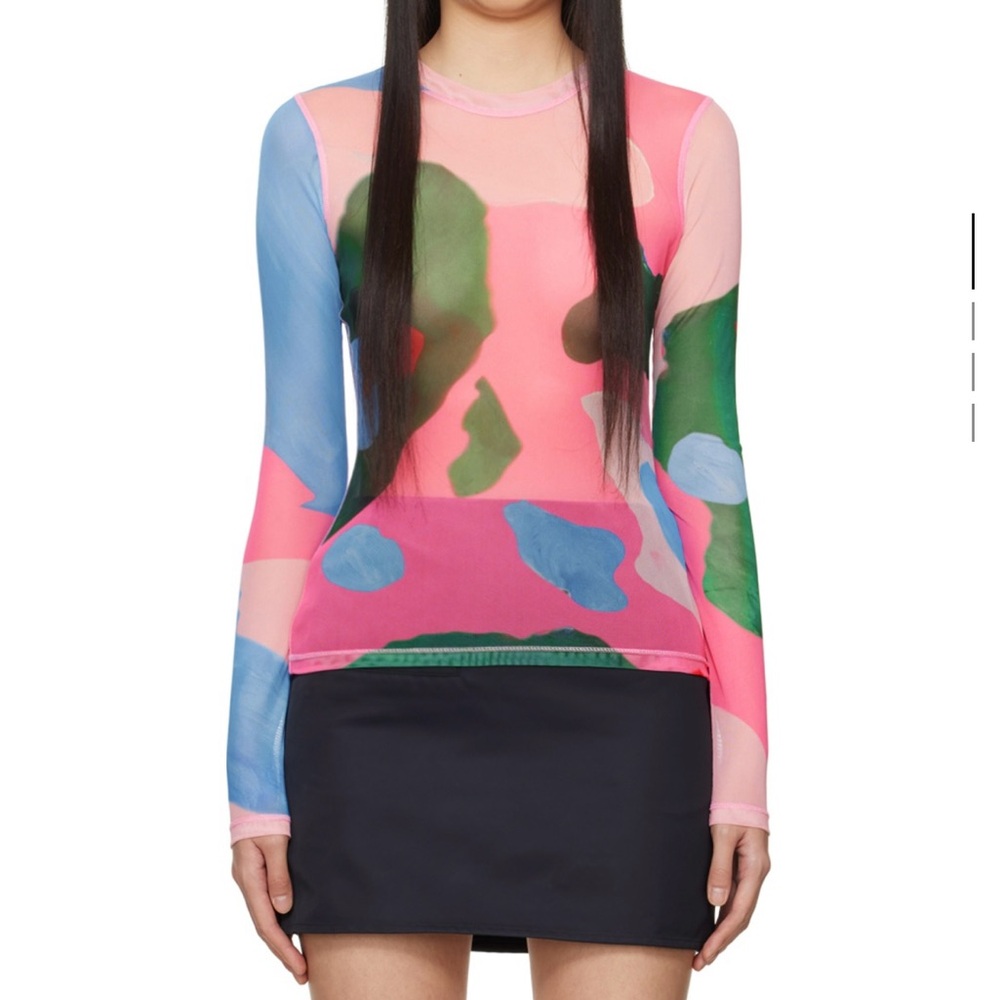 JW Anderson printed mesh top